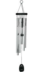 Woodstock Pachelbel Canon Silver Chime. This  musical wind chime 
comes with six silver tubes, has a black Ash wood top and 
matching wind catcher, it is tuned to the notes of 
Pachelbel's Canon in D and strung with UV-resistant nylon 
line.