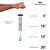 Woodstock Chakra Turquoise Musical Wind Chime Length