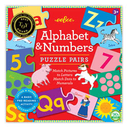 Eeboo Alphabet Numbers Puzzle Pairs