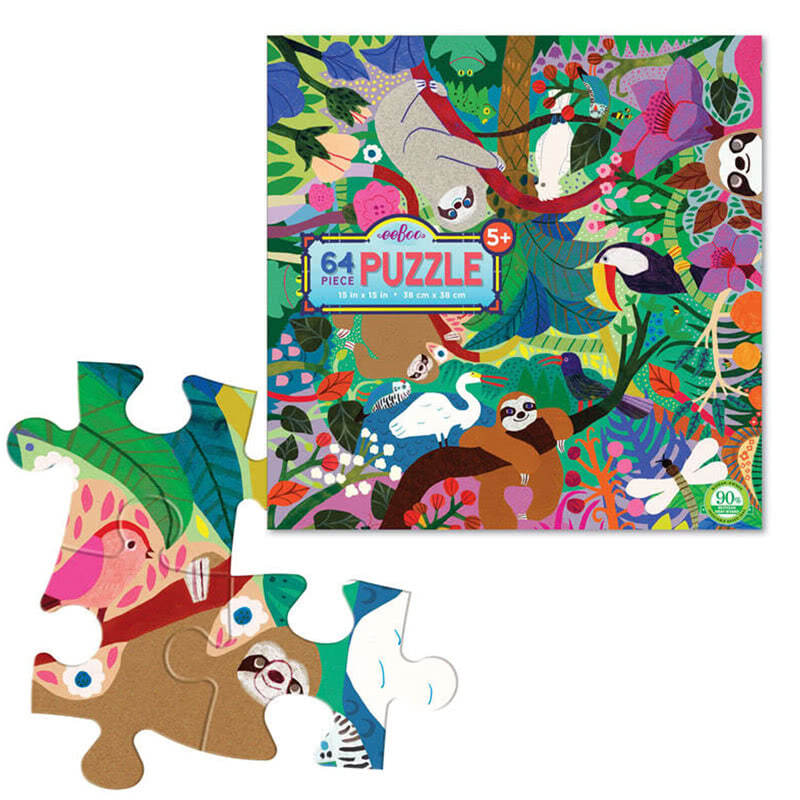 EebooSloths At Play 64 Piece Puzzle