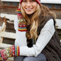 Pachamama Knitwear Finisterre Handwarmer - Rust wearing